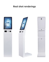 Quiosco de escáner de impresora de pantalla táctil capacitiva de 15,6 "21,5" 32 "autoservicio pago de pedidos quiosco de pago de pie