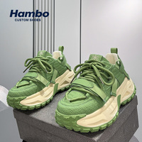 Sneakers Chunky con Suola Spessa da Uomo, Tomaia Goffrata, Multi Cinturini, Scarpe Platform Stile Papà, Antiscivolo, Moda Streetwear, Scarpe con Rialzo