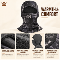 Cagoule thermique d'hiver en polaire épaisse, masque intégral camouflage pour ski, cyclisme et activités de plein air, personnalisable OEM ODM