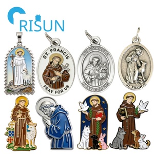 Medalla de San Francisco de Asís al por Mayor, Medalla Personalizada de San Francisco, Medalla Religiosa Católica, Medallón, Medallas - Product Image 1