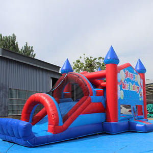 Tobogán Acuático Inflable Comercial Económico para Adultos y Niños con Piscina, Saltador Acuático y Castillo Hinchable - Product Image 1