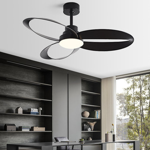 Minimalist <b>Ceiling</b> <b>Fan</b> Light With Led Fixed Blade Flush Mount For Living Room Bedroom 220V - Product Image 2