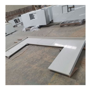 Prefabbricato in <span class=keywords><strong>marmo</strong></span> <span class=keywords><strong>di</strong></span> quarzo bianco granito piani <span class=keywords><strong>cucina</strong></span> piani <span class=keywords><strong>di</strong></span> vanità piani tavolo vendite calde Australia per alberghi realizzati in pietra controsoffitto - Product Image 1