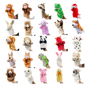 Marionnettes à main en peluche courte style animal, poupées en fibre de polyester, accessoires pour l'histoires racontées en maternelle - Product Image 6