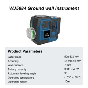 Niveau laser vert <span class=keywords><strong>auto</strong></span>-<span class=keywords><strong>nivelant</strong></span>, batterie lithium rechargeable, outil de construction industriel/bricolage, trépied, télécommande, garantie 3 ans - Product Image 2