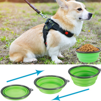 Gamelle pliable pour chien en silicone, tapis anti-glouton, accessoires pour chien, 350 ml, gamelle pliable en silicone TPE pour animaux de compagnie