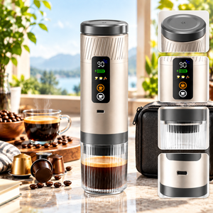 เครื่องชงกาแฟแคปซูลสแตนเลสแบบพกพาสำหรับโรงงานผลิตขนาดใหญ่ ใช้ได้กับ DG เหมาะสำหรับการเดินทางแคมป์ปิ้ง - Product Image 1