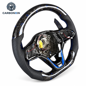 Volante para VW Golf MK8 GTI R-Line con Función de Calefacción Personalizada en Cuero/Fibra de Carbono y Ensamblaje MK6 MK7 MK8 - Product Image 4