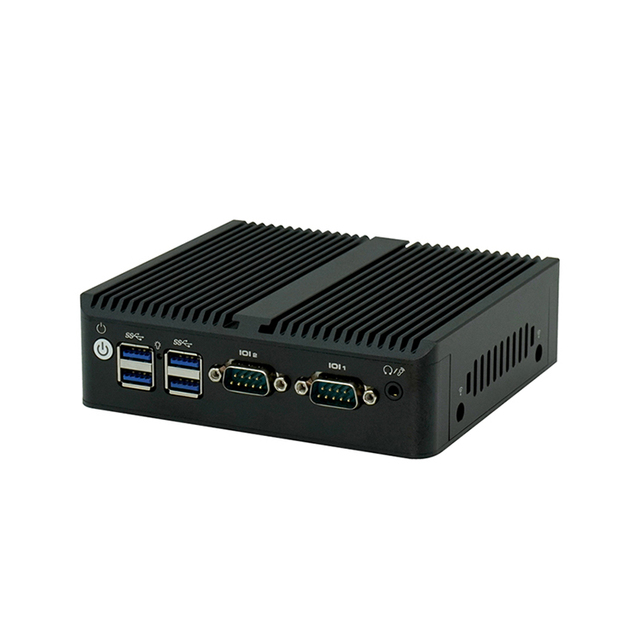 Cheap Mini Desktop PC Quad Core J1900 Dual Lan Dual COM RS232 RS485 6xUSB Fanless Mini Computers for POS Machine