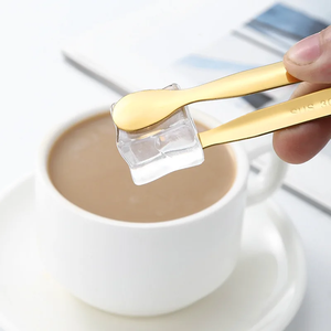 Cozinha Pequena Cozinha Tiny Tongs 304 Aço Inoxidável Chá e Bar Acessórios-Sugar Ice Cube Clip Ice <span class=keywords><strong>Tong</strong></span> para Restaurantes - Product Image 2