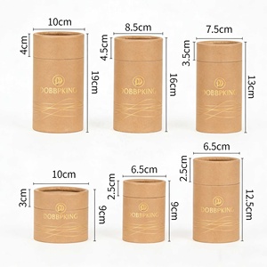Boîte cylindrique en carton kraft personnalisée 100% recyclable, tube en papier résistant, fabricant de tubes en papier, différentes tailles avec couvercle - Product Image 4