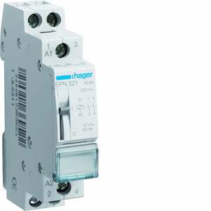 EPN521 Personalizzabile con Relè a Impulsi Hagers 16 A 12 V AC 2 NO Modulo 1 DIN - Product Image 1