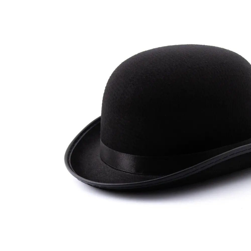 Kostüm Kostüm hut Adult Black Felt Bowler Hat Magic Gentleman's Bowler Hat