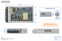 Alimentation à découpage monophasée encastrée LRS-150-24 24V 6.5A 156W, convertisseur AC-DC 115V/230V sélectionnable