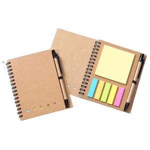 Yy042 Customizable Logo Kraft Notepad With Memo Sticky Notes Printed Promotion Custom Notebook and Pen Set - Product Image 1