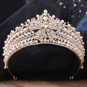 Diadème en cristal fait à la main de luxe coréen pour Queens Pageant Crown Diamond Baroque Pageant Crowns Couronne - Product Image 5