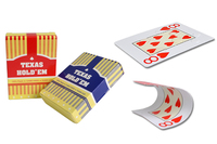 Cartes de poker 100% PVC de haute qualité, en plastique, taille personnalisée, impression de cartes de poker couleur