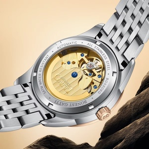 Montre automatique pour homme BG5808, 42 mm, montre-bracelet mécanique de luxe, 5 ATM, saphir, cadran squelette lumineux, soleil, lune, 24 heures - Product Image 6