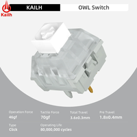 Interrupteurs mécaniques White Owl Switch Pro Clickys à 90 % de transmission, structure BOX, tige en POM, base RGB, pour ordinateur portable, indice de protection IP54
