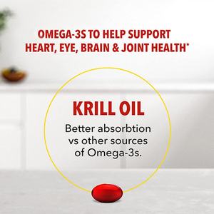 Complément alimentaire d'extraits d'huile de krill oméga 3 haute puissance, 130 gélules molles avec huile de poisson pour femmes et hommes, soutient la santé - Product Image 4