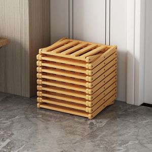 Zapatero plegable de madera, organizador de almacenamiento expandible de varios niveles para la entrada, dormitorio, diseño que ahorra espacio - Product Image 4