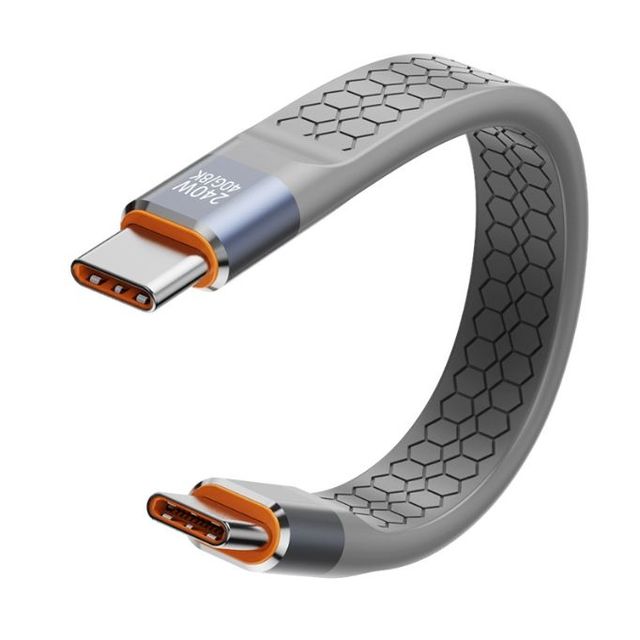 USB4 Short Cable Full Featured PD240W Type-C to Type-C Data Cable 8K 40Gbps Transfer Quick Charging Cable for Mobile/Hardisk