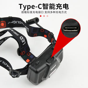 Linterna Frontal LED P70 Recargable con Carga Tipo C, Batería de 3600 mAh, Iluminación para Exteriores con Función de Zoom y Enfoque - Product Image 4