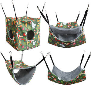 Pour <span class=keywords><strong>Amazon</strong></span> quatre pièces ensemble de hamac pour animaux de compagnie pour petits animaux pour planeurs de sucre Chipmunks-printemps été solide <span class=keywords><strong>lit</strong></span> de cochon d'inde suspendu - Product Image 4