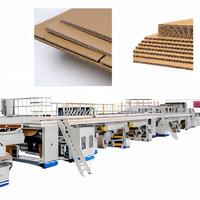 Línea de Producción de Cajas de Cartón Corrugado, Máquina Automática para Fabricación de Cartón de 3, 5 y 7 Capas
