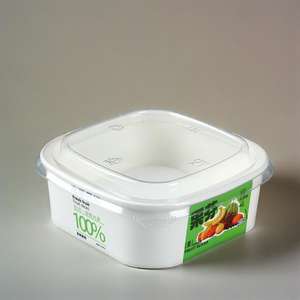 Couvercle carré en papier kraft jetable personnalisé grande capacité pour salades, sushis, snacks, commerces alimentaires, hôtels, fêtes - Product Image 4