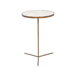 Round Top Marble Cafe <b>Table</b> with <b>Gold</b> Metal Base New Design Metal Frame Living Room Furniture Side <b>table</b> - Product Image 2