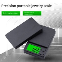 Mini Balance Numérique 100/200/500g 0,01g Haute Précision, Écran LCD Rétroéclairé, Balance de Poche Électrique pour Bijoux, Poids en Grammes et Cuisine