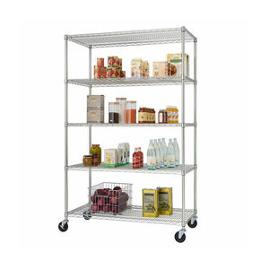 رف معدني تجاري ثقيل 5 طبقات NSF قابل للتعديل لتخزين مطبخ المطعم والرفوف - Product Image 3