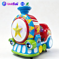 Mesin Permainan Koin Crazy Train untuk Penggunaan Komersial, Wahana Anak-Anak, Mobil Goyang, Mesin Game Arcade untuk Taman Hiburan Dalam dan Luar Ruangan