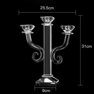 3 Arms Clear Crystal <strong>Candelabra</strong> MH-Z0147 - Product Image 6