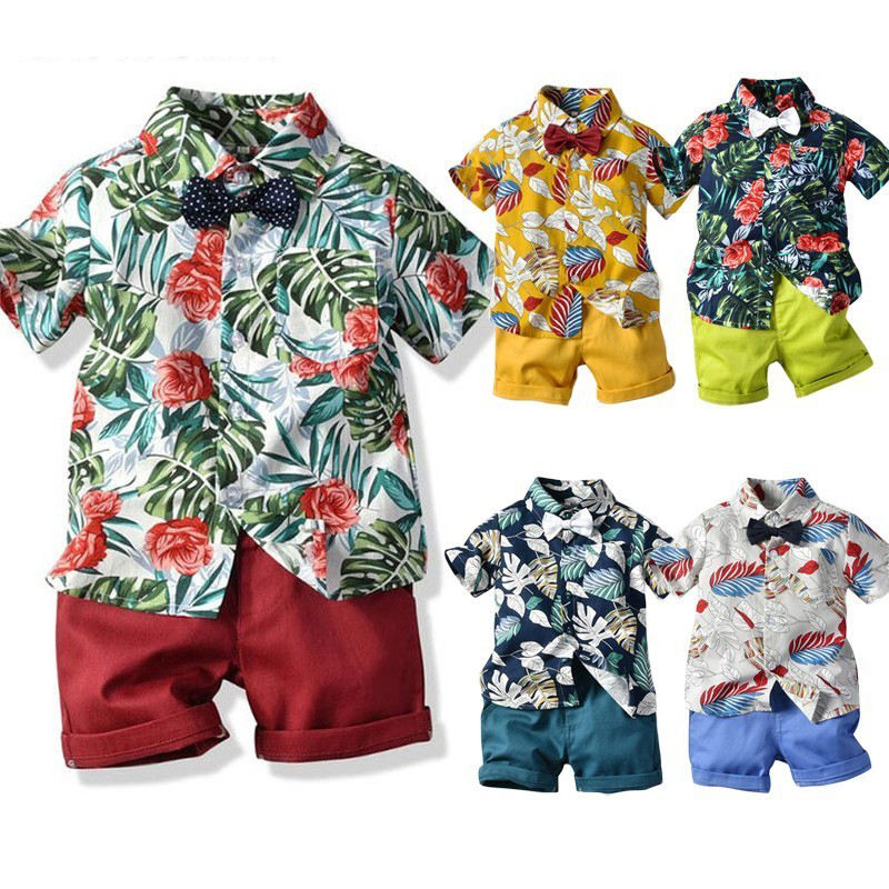Hot Sale 2021 Summer Style Children Clothing Sets Tops Shorts Belt 3 Pcs Set Boys Girls T Pants Sports Suit Kids Clothes 