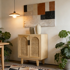 <span class=keywords><strong>Buffet</strong></span> et meuble <span class=keywords><strong>de</strong></span> rangement en bois <span class=keywords><strong>de</strong></span> frêne et rotin, style nordique moderne Wabi-Sabi, pour salon, <span class=keywords><strong>salle</strong></span> à <span class=keywords><strong>manger</strong></span>, hôtel et maison. - Product Image 1