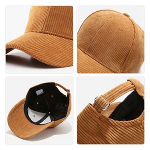 Gorra de Pana de Alta Calidad con Logotipo Personalizado, 6 Paneles, para Hombre y Mujer, Invierno, Cálida, Ajustable, Estilo Béisbol, Gorra de Papá - Product Image 5