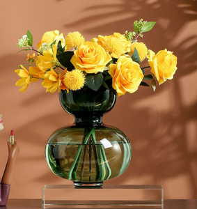 Upmarket vaso di <span class=keywords><strong>vetro</strong></span> di fiori verdi di alta qualità vasi di <span class=keywords><strong>vetro</strong></span> colorati moderni <span class=keywords><strong>centrotavola</strong></span> di nozze per la decorazione del tavolo - Product Image 3