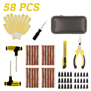 Wholesale 58 Piece Tire Repair <b>Tool</b> Set Professional Car Motorcycle <b>Vehicle</b> Vacuum Rubber Strip Kit - Product Image 3
