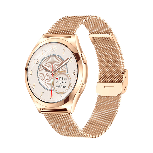 Elegant Y35 Women Smart Watch with Steel Strap BT Call Heart Rate Blood Pressure Oxygen Female Healthy Monitor Smartwatch 2025