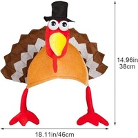 Sombrero de pierna de pollo, sombreros de pavo, sombrero de Carnaval para adultos, fiesta divertida, gorra festiva, Carnaval, Navidad, Acción de Gracias, decoración de fiesta de plástico