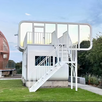 Meilleure Offre : Cabine de Bureau Mobile, Tiny House Préfabriquée, Conteneur d'Habitation sur Roues, Maison Mobile Extérieure Respirante et Portable