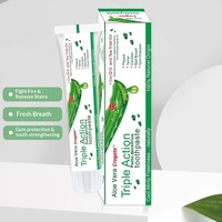 Dentifrice Herbal Sans Fluorure à l'Aloe Vera et aux Extraits de Plantes Cristallines – Tailles et Logo Personnalisables – Anti-Caries, Haleine Fraîche, Nettoyage en Profondeur