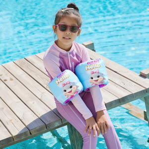 Children Swimming Arm <b>Floats</b> <b>Inflatable</b> Buoyancy Water Sleeve For Kids And Adults PVC Material With Abstract Art Design - Product Image 2