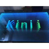 Piste de danse blanche à haute brillance pour les fêtes de mariage DHL rapide expédié en verre transparent 48H avec source de lumière LED