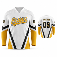 Maillot de hockey sur glace brodé sur mesure pour les équipes de club adultes et jeunes, compétitions d'équipes et utilisation en match, commandes en gros et en lot pour les équipes