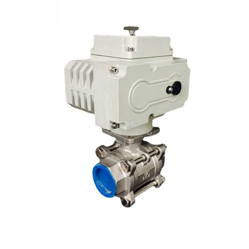 15mm 20mm On/Off Type 12v 24v Dc Electric Actuator 3 Pieces Thread Water Flow Motorized Control Motor Ball Valve