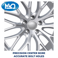 Jantes de voiture forgées sur mesure en 6061-T6, finition argent brossé, à rayons Y entièrement usinés, jantes en alliage de rechange pour la conduite quotidienne et le tuning