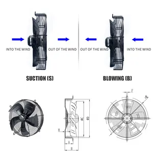 YWF250 350mm 400mm Industrial Air Exhaust Fan Sucking 450mm Ac Air Cooler External Rotor Motor Fan